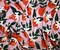 Orange-Multi Rayon Modal Fruit Floral Print Stretch Spandex Jersey Knit Fabric By the Yard